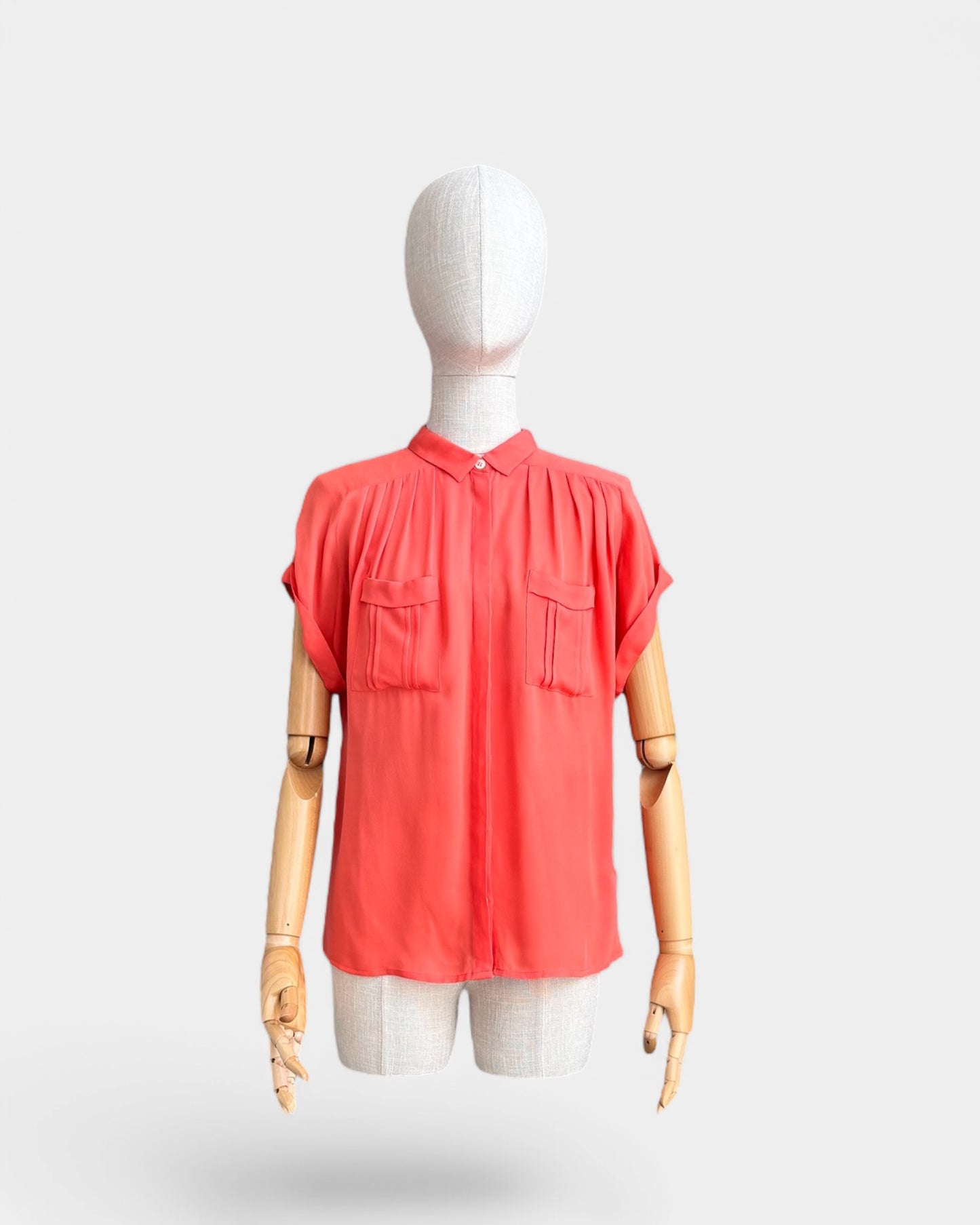 Orange Filippa K short blouse, XS