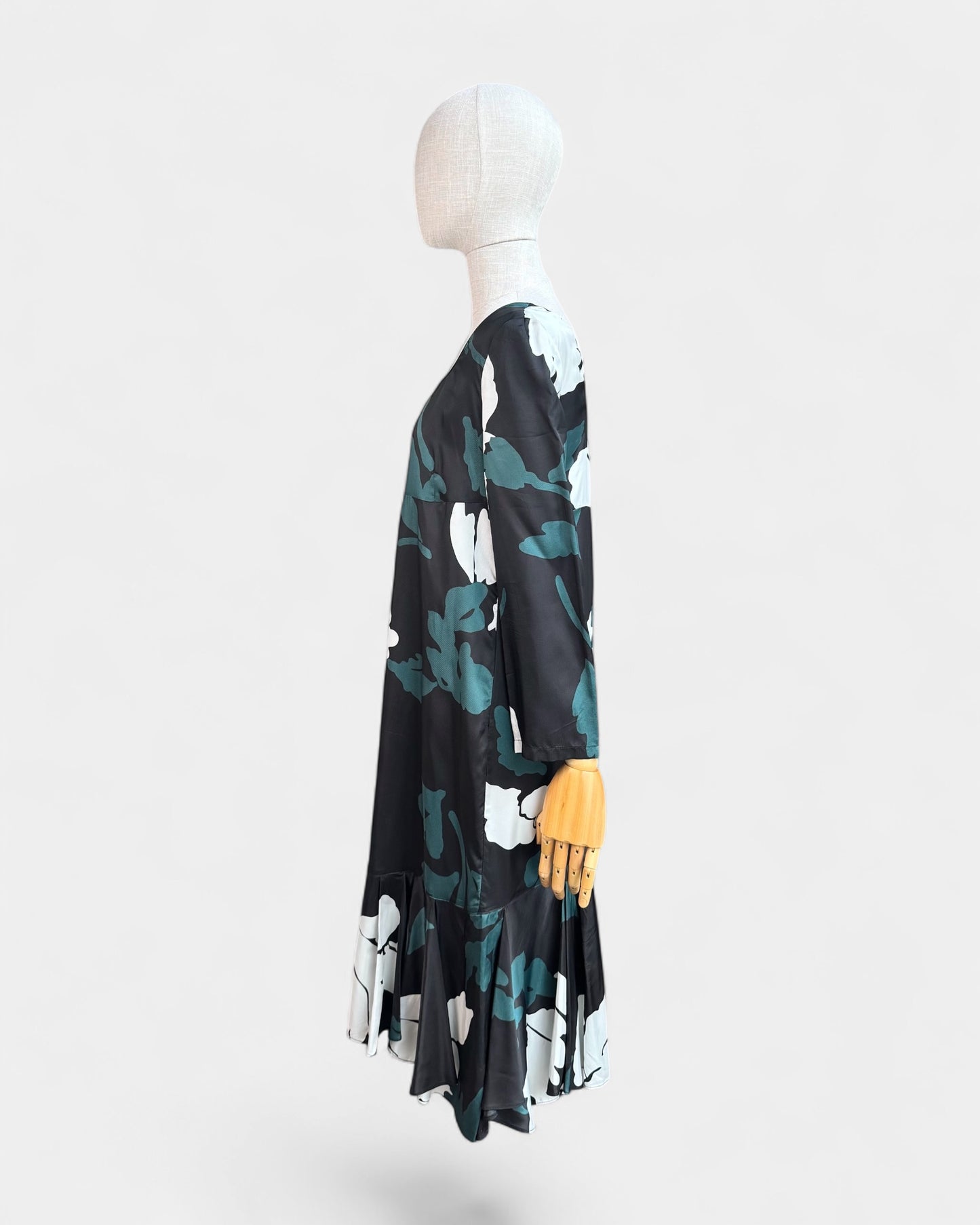 Robe midi en satin imprimé floral Marni, 38