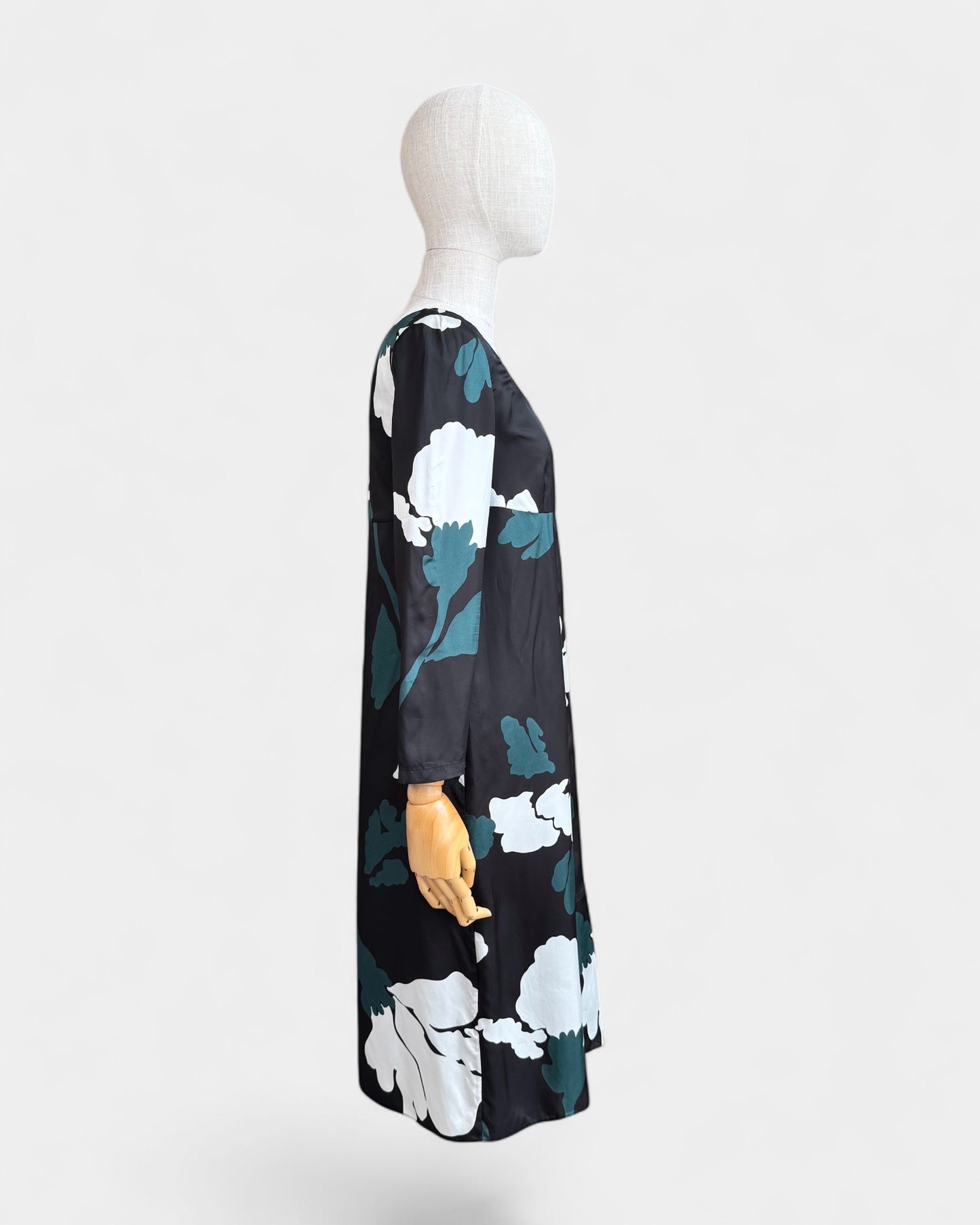 Robe midi en satin imprimé floral Marni, 38