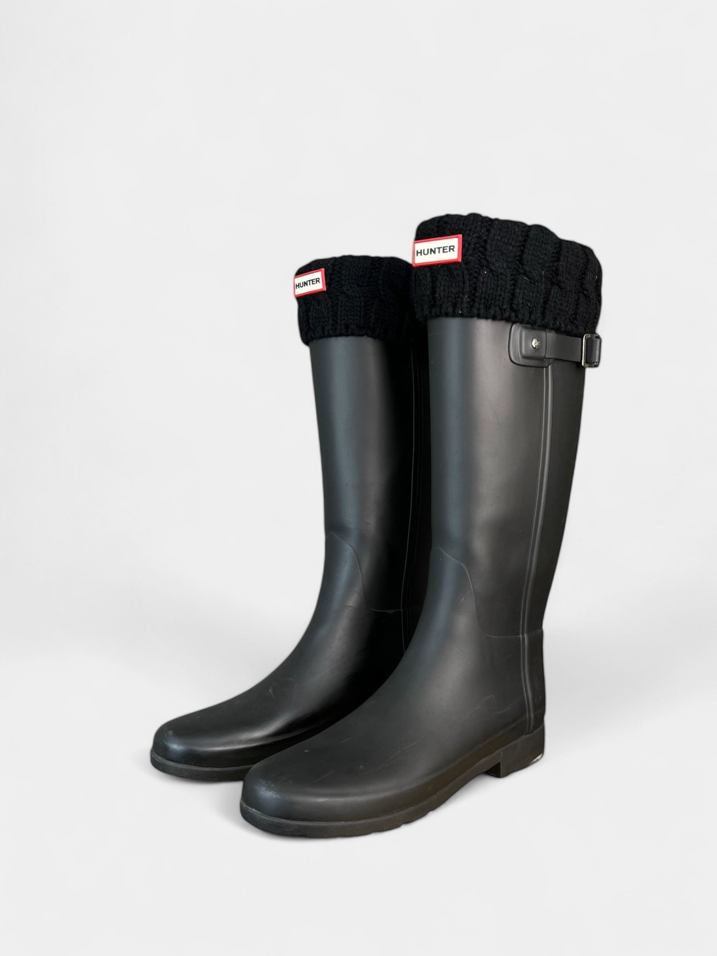 Hunter Rain Boots with Fleece Bottom, 10