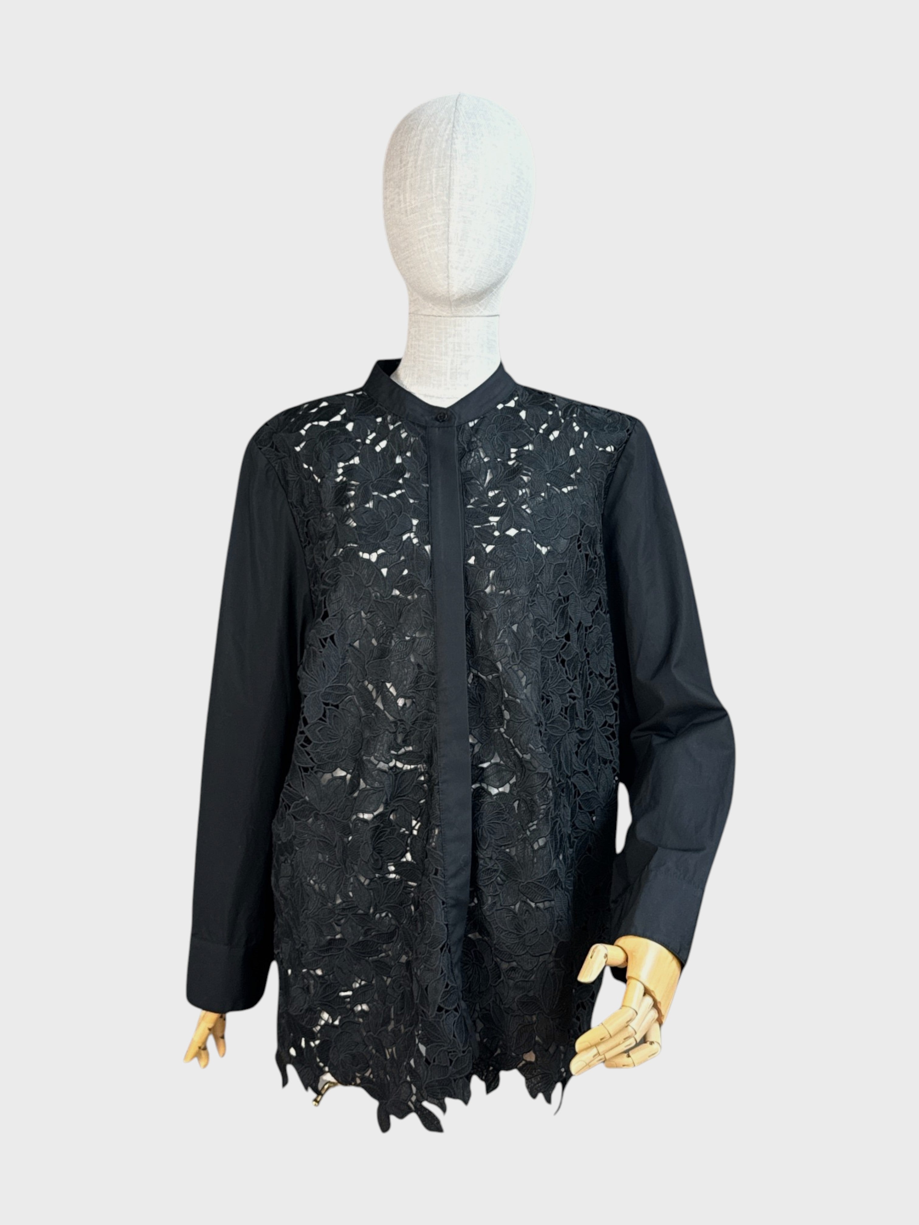 Long black lace shirt by Judith &amp; Charles