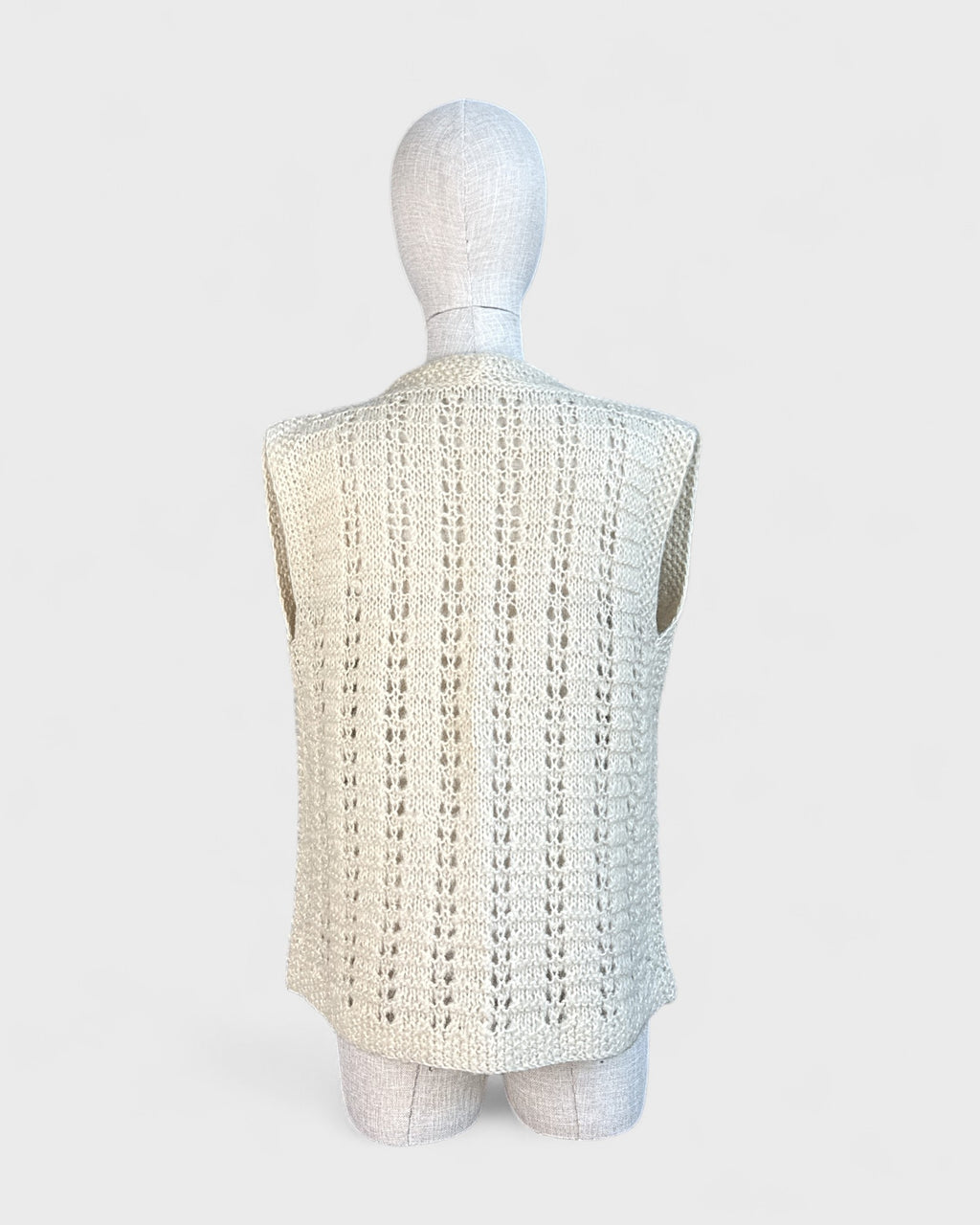 Cream White Knit Tank Top