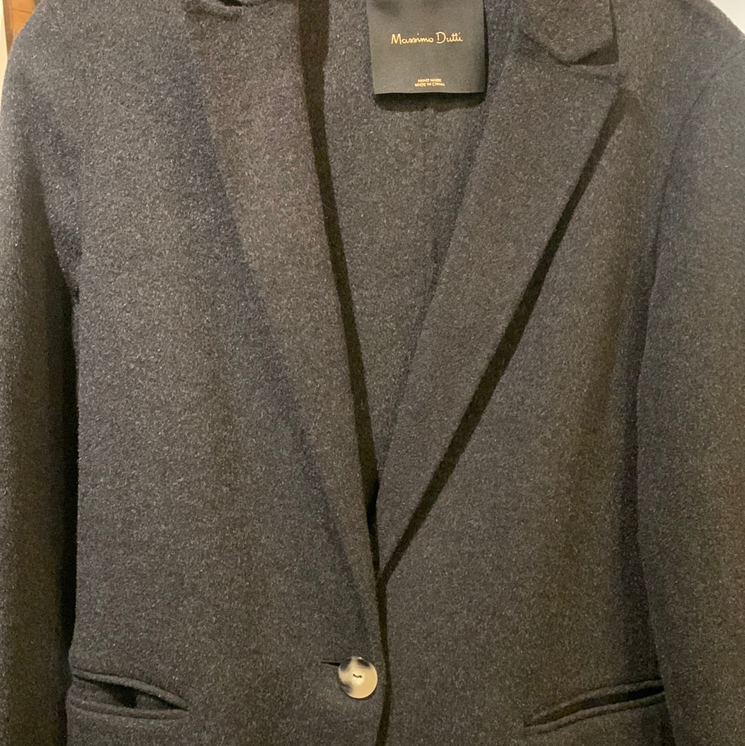 Massimo Dutty gray felt coat