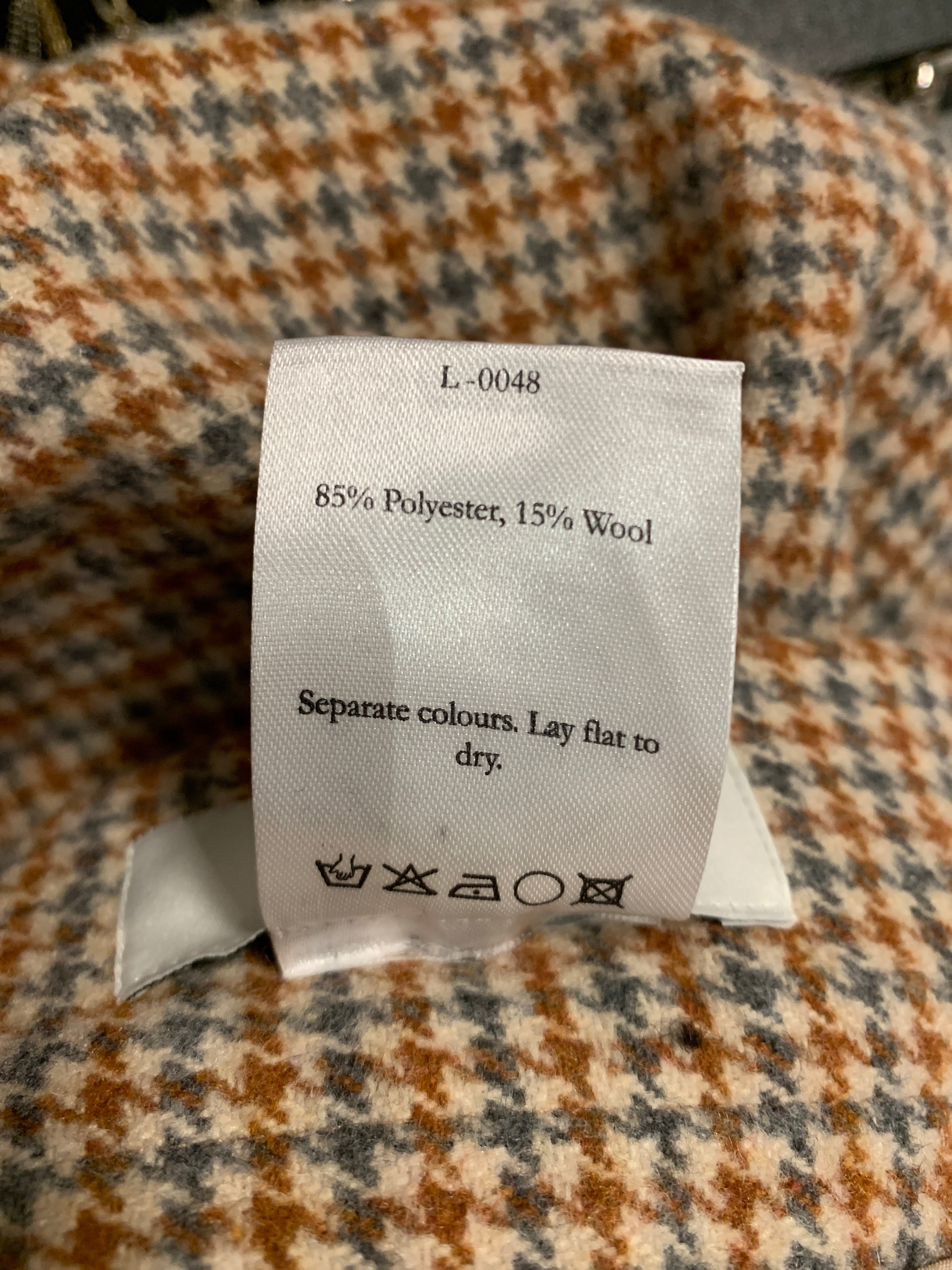 Houndstooth skirt, beige/brown/grey, Olive clothing, M