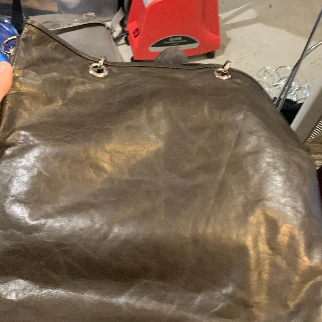 Leather shoulder bag m0851