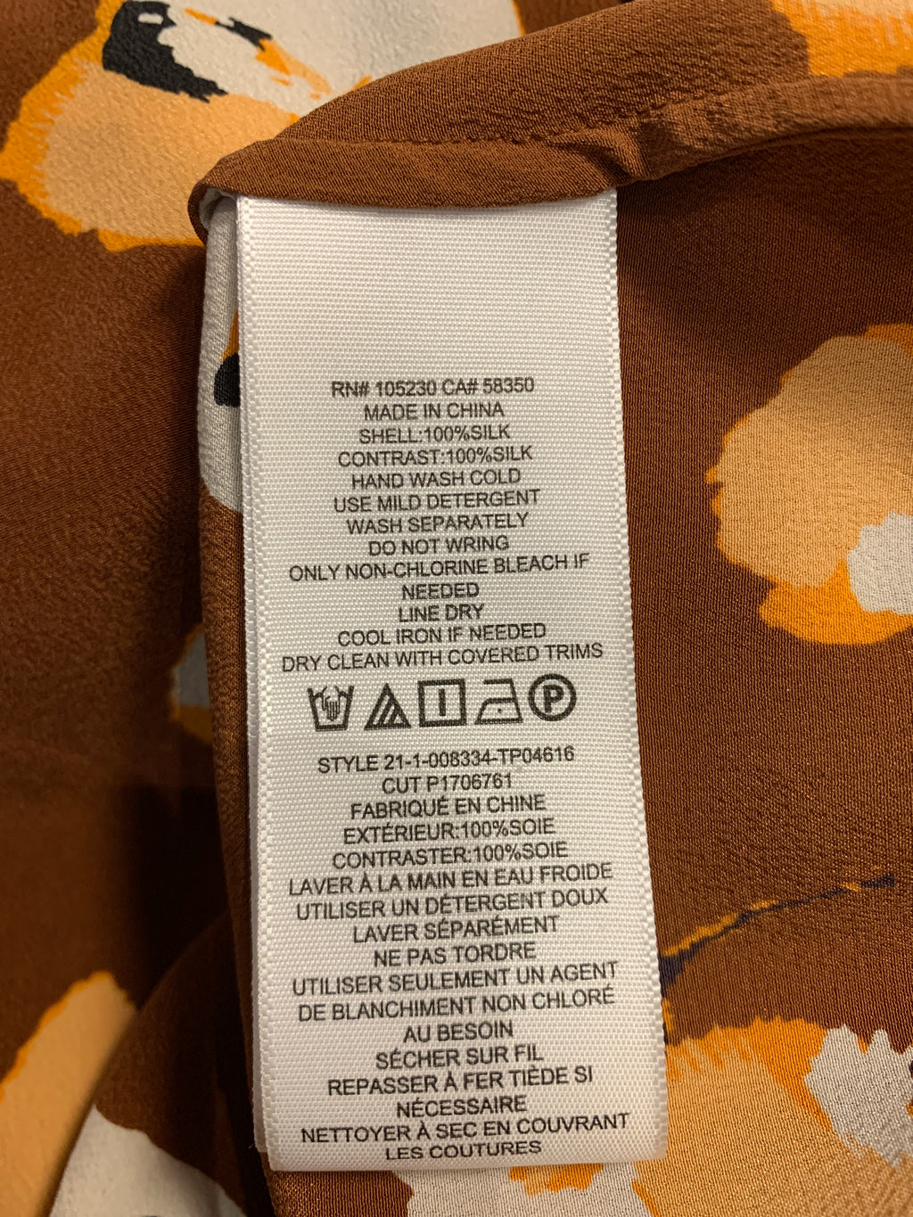 Blouse 100% soie imprimée Equipment, L