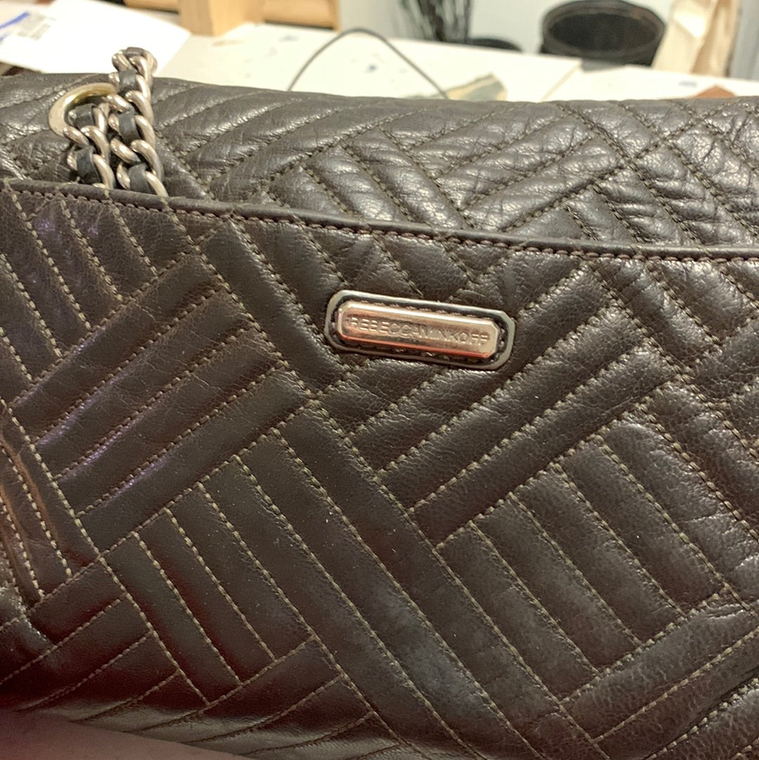 Rebecca Minkoff quilted brown leather bag