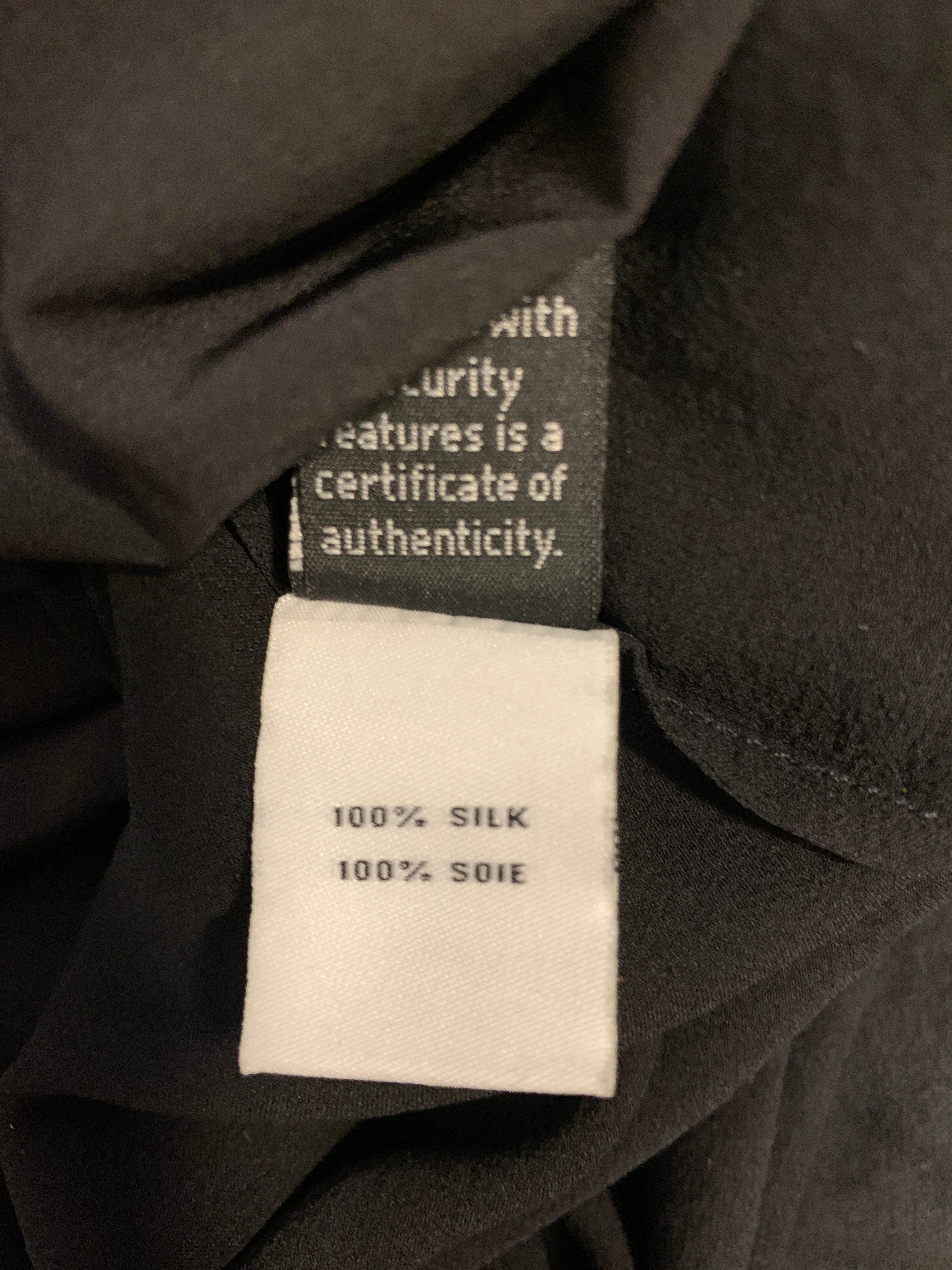 Diane von Furstenberg 100% Silk Blouse, Black, Size 6