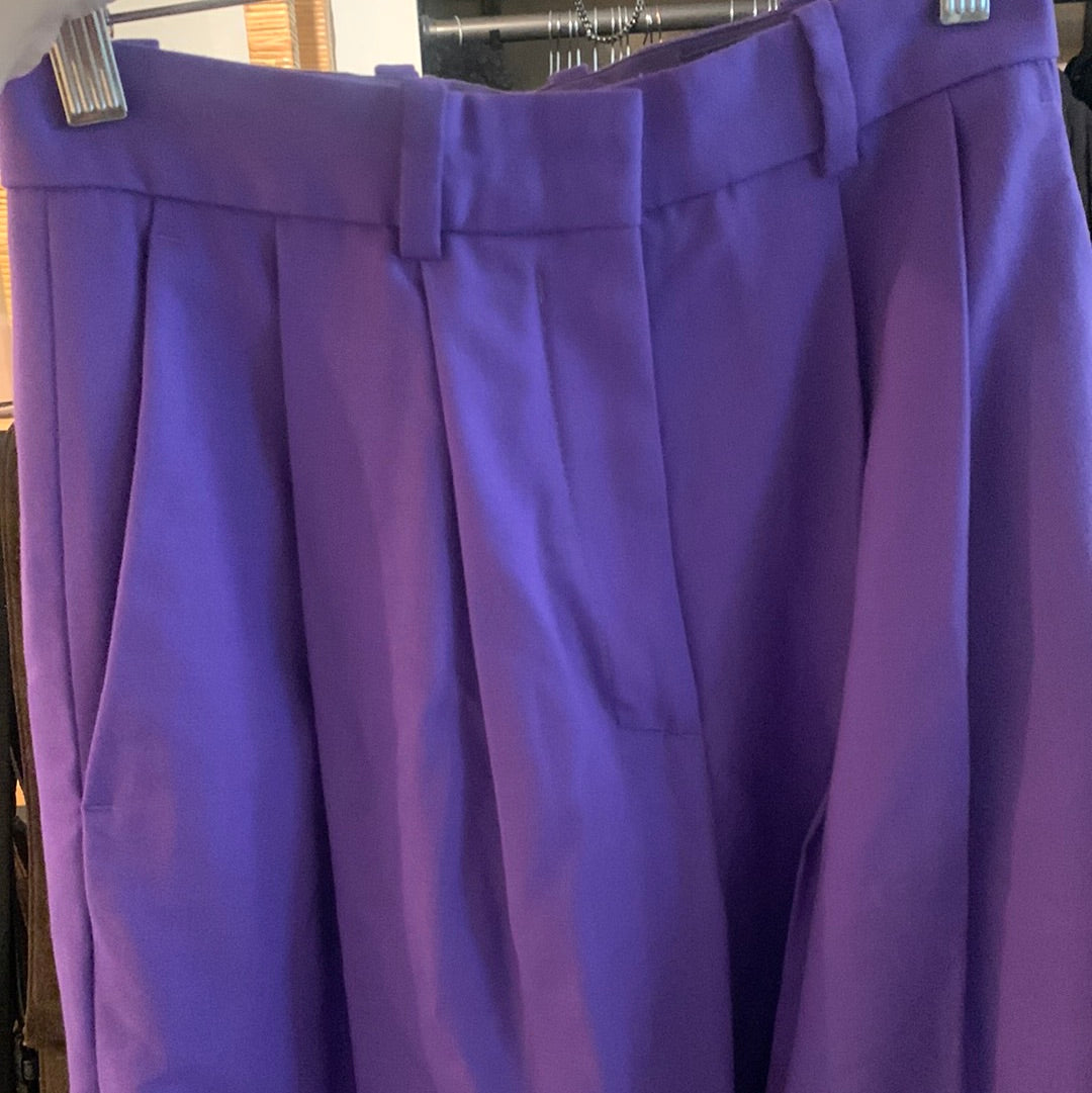 Purple 100% wool COS pants