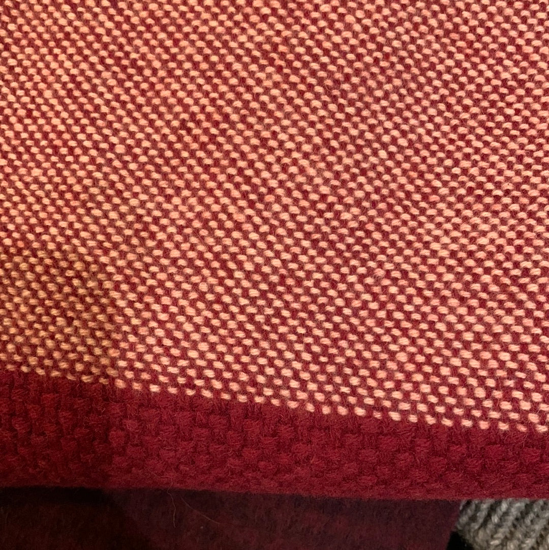 Raspberry knitted scarf