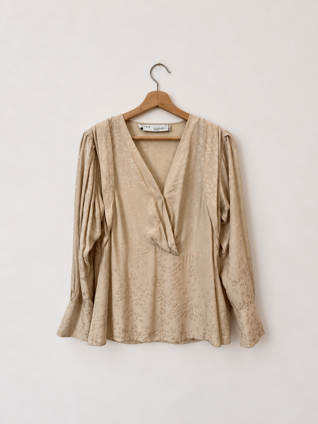 Printed silk blouse Cream Iro