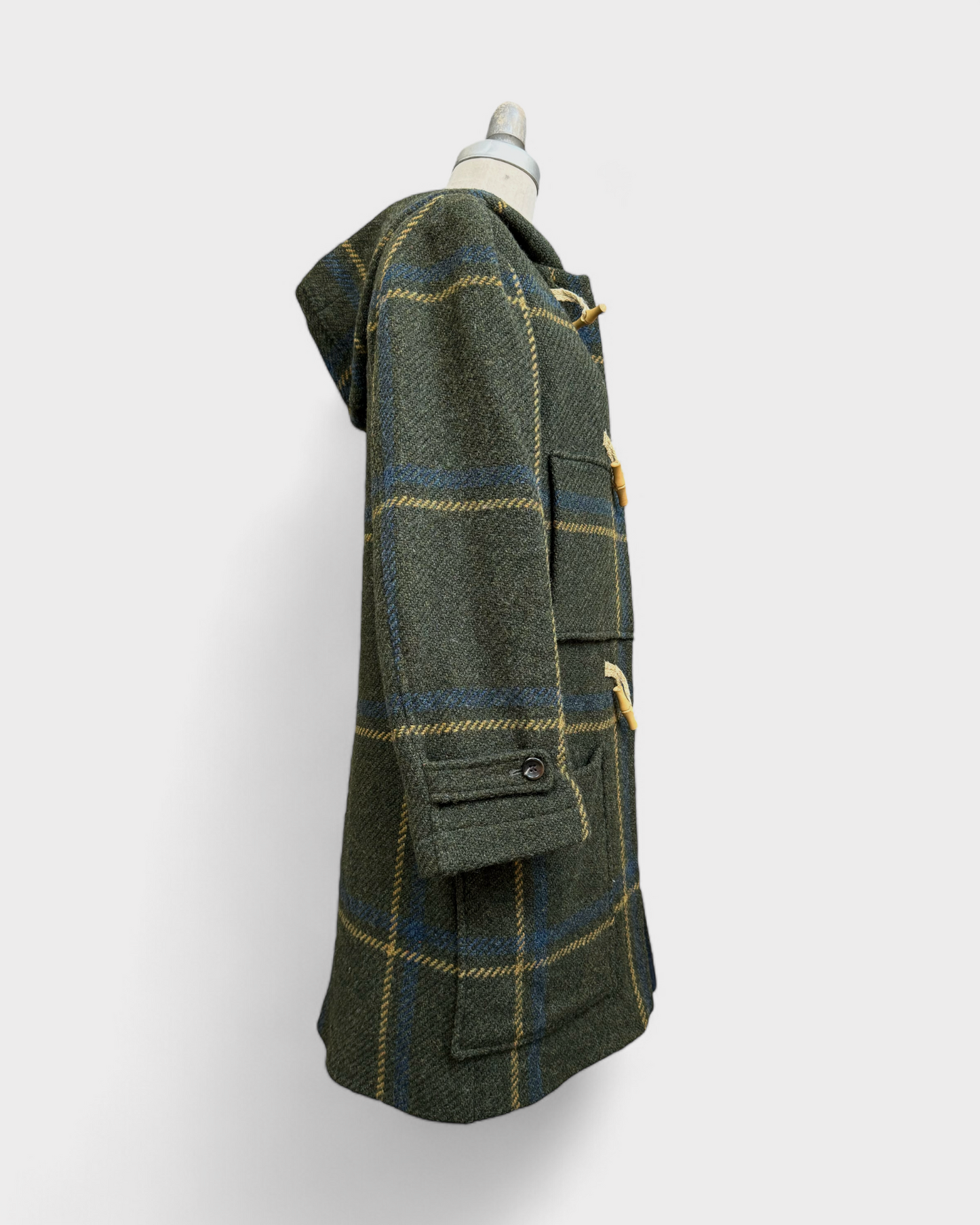 100% wool green plaid coat, Soeur, 34