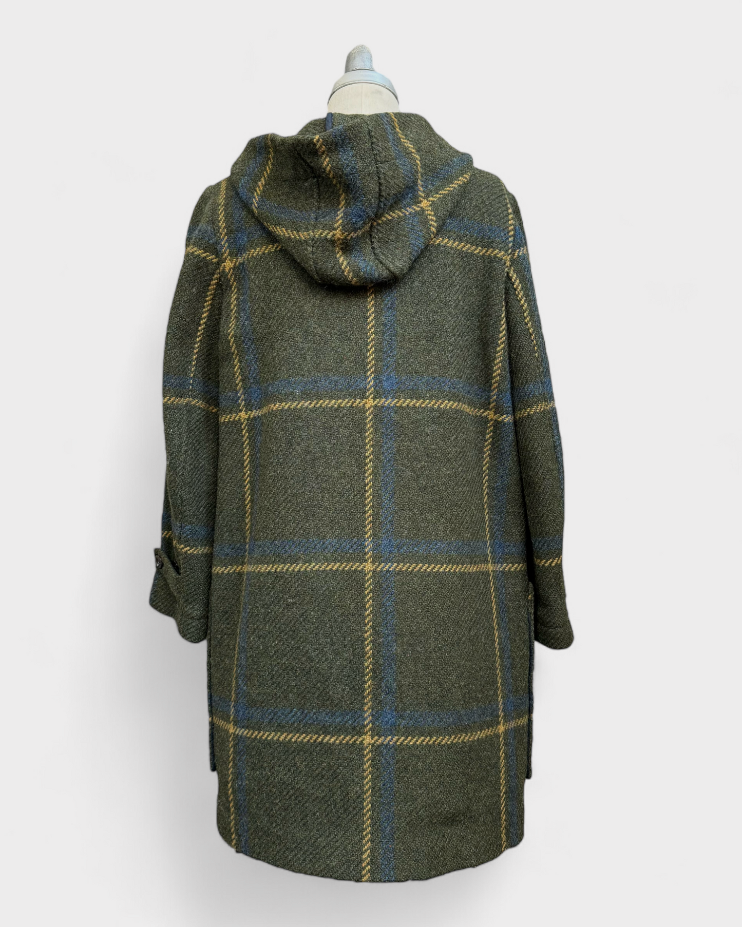 100% wool green plaid coat, Soeur, 34