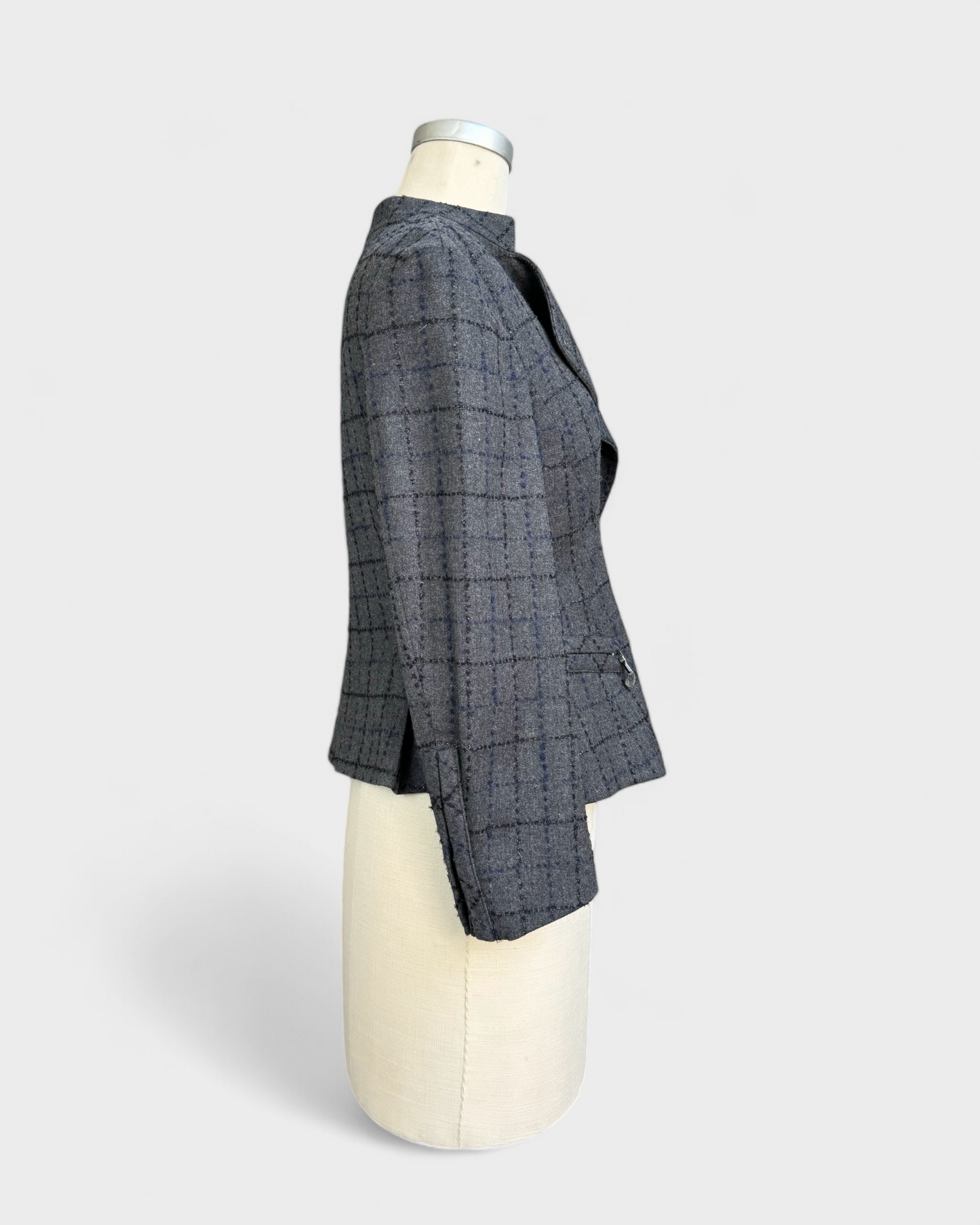 Grey shiny check jacket, Armani, 6