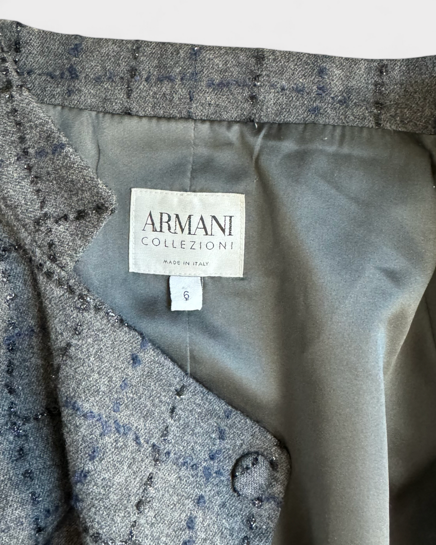 Grey shiny check jacket, Armani, 6