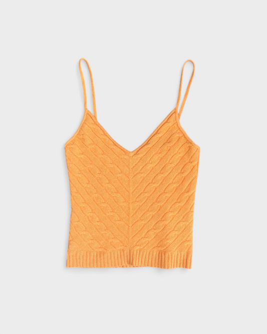 100% cashmere cami Orange Ralph Lauren, S