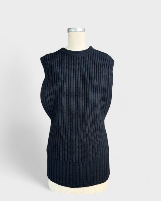 All Saints Dark Blue Knitted Tank Top