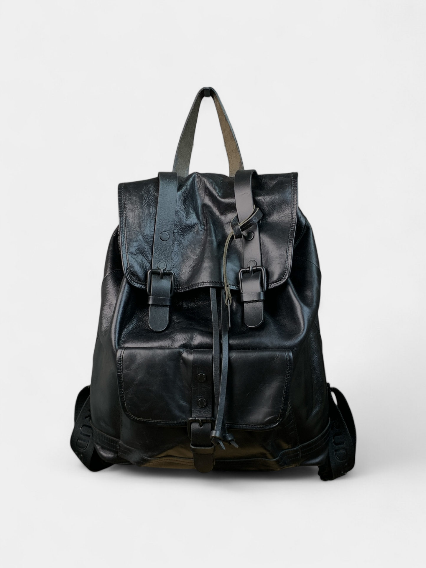 Black leather backpack, Rudsak