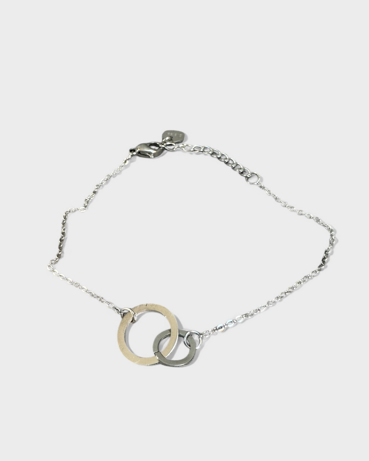 Bracelet deux anneaux en argent