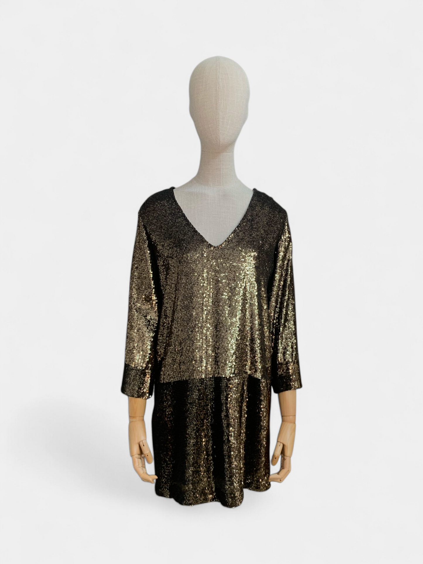 Liviana Conti gold palette dress