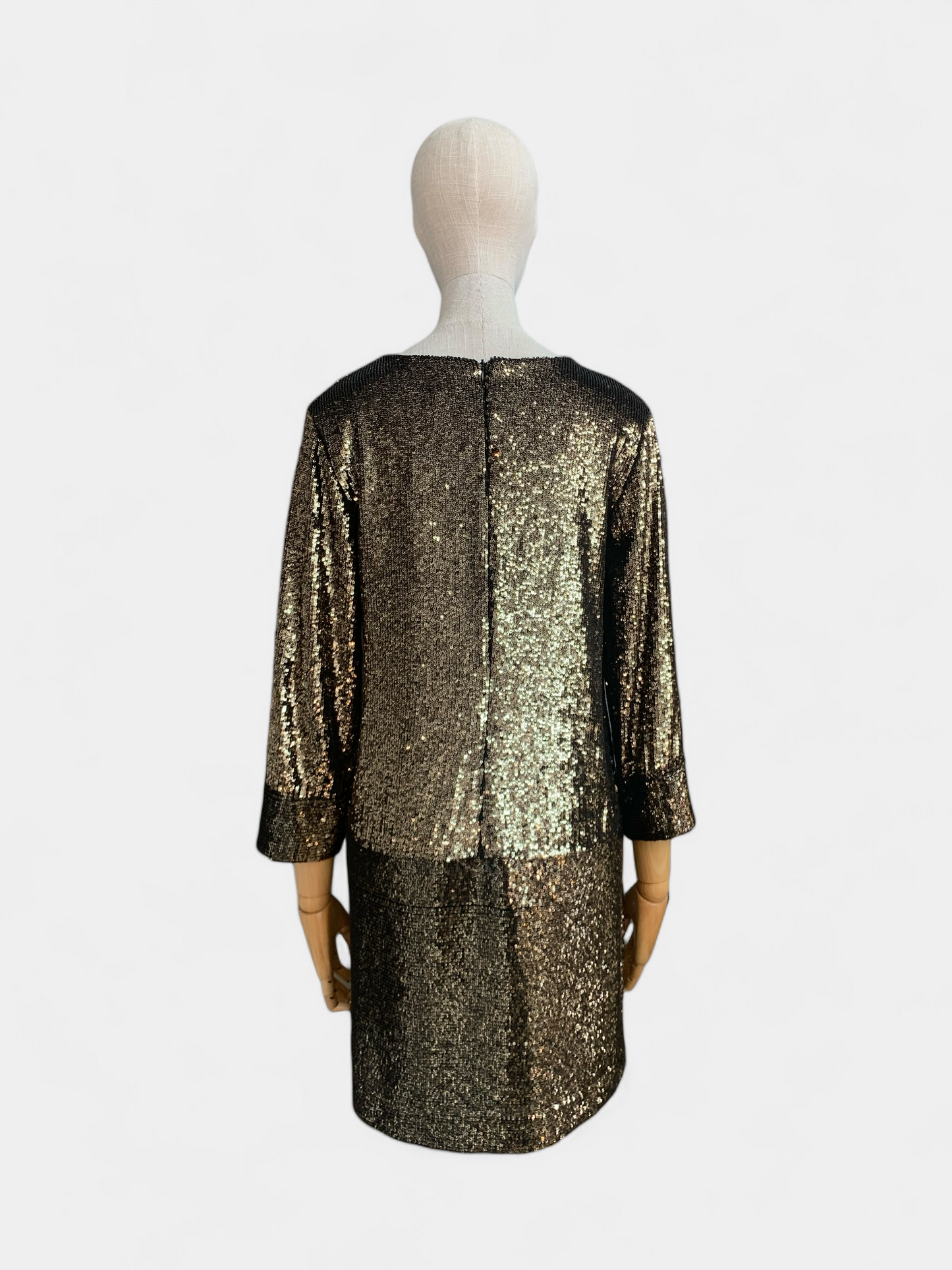 Liviana Conti gold palette dress