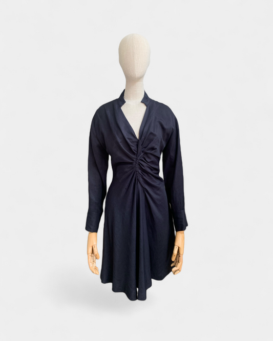 Sandro Blue Pleated Dress, 34