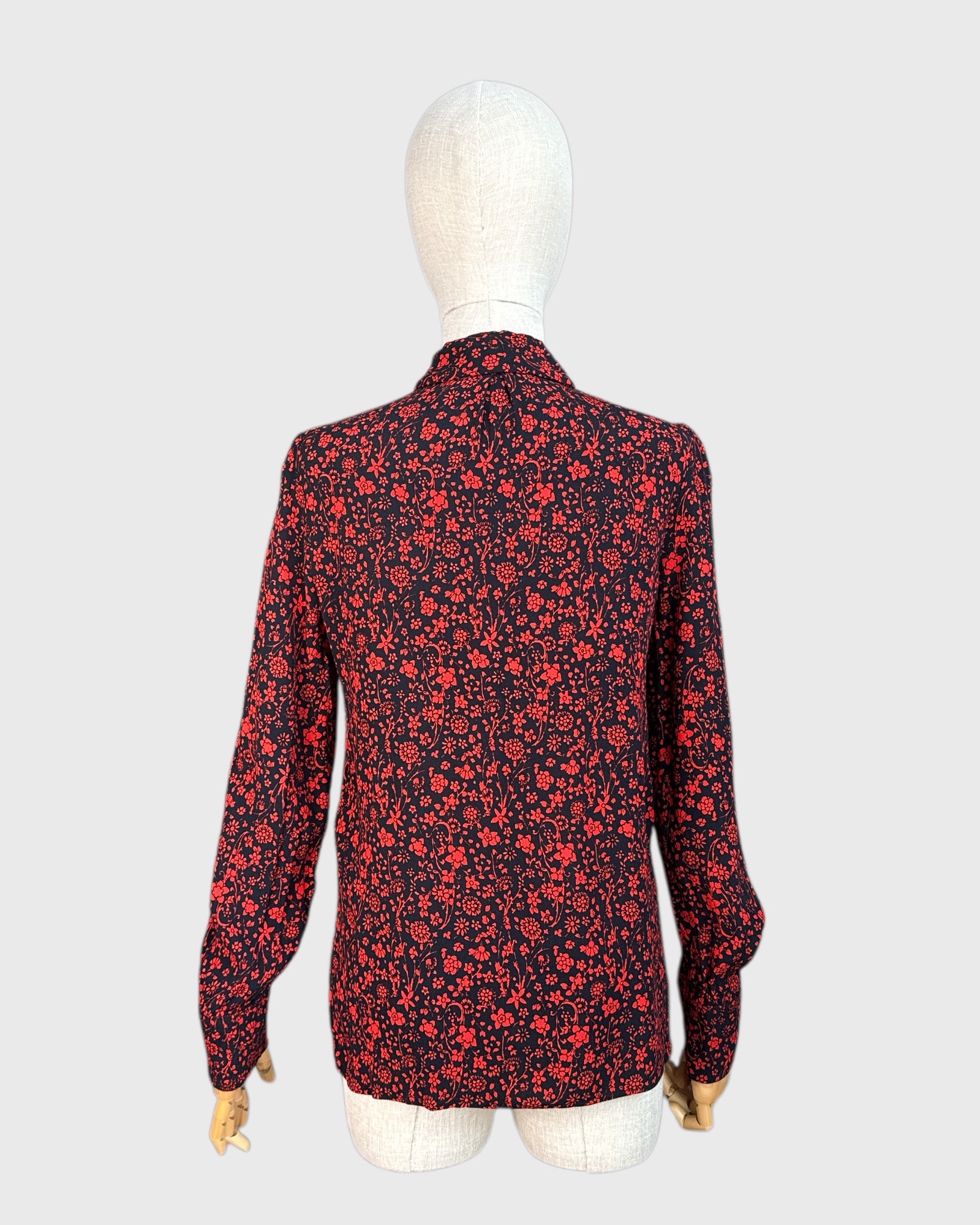 Chemise à imprimé floral avec détail dentelle Maje, taille 1