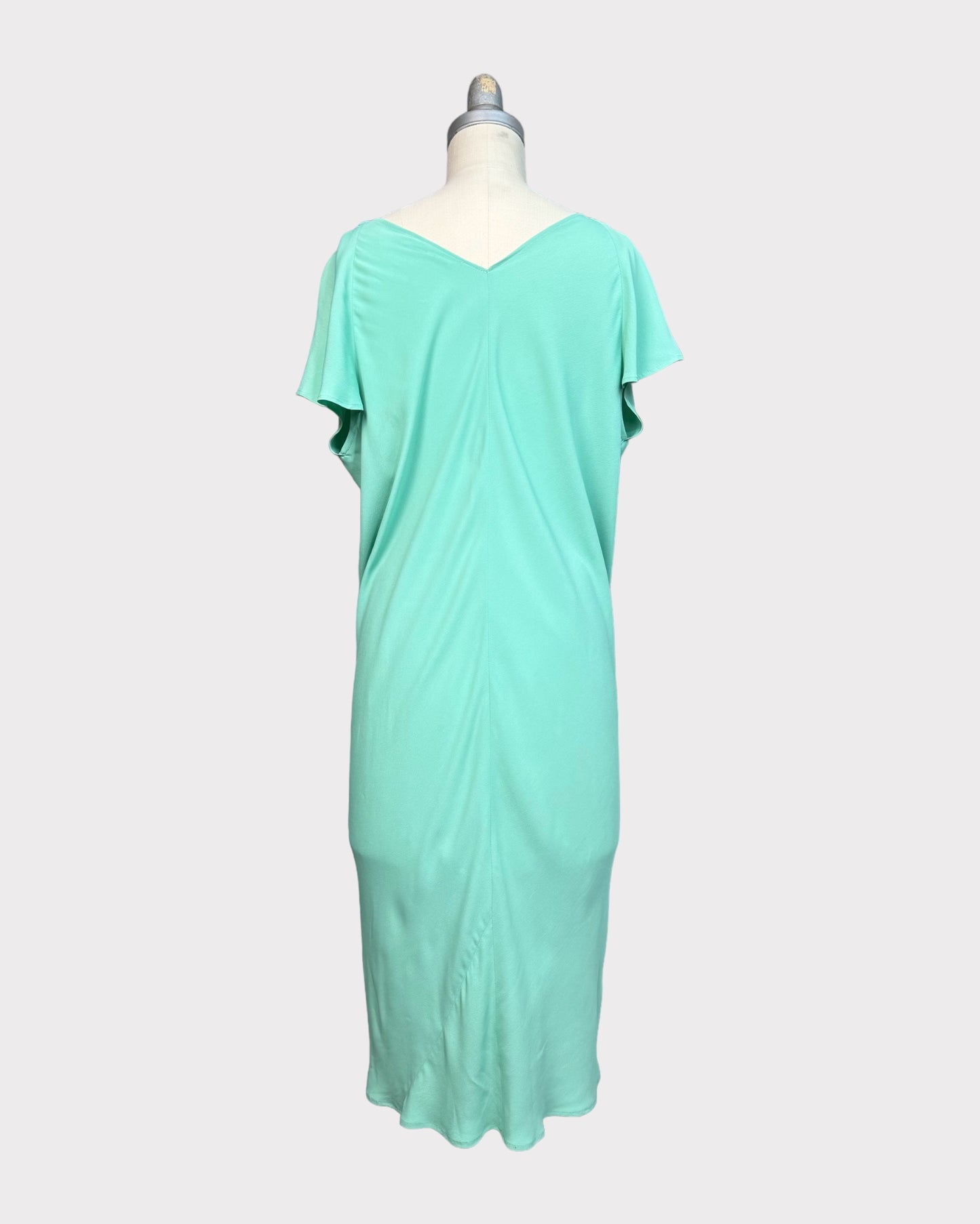 Robe mélange soie turquoise Liviana Conti