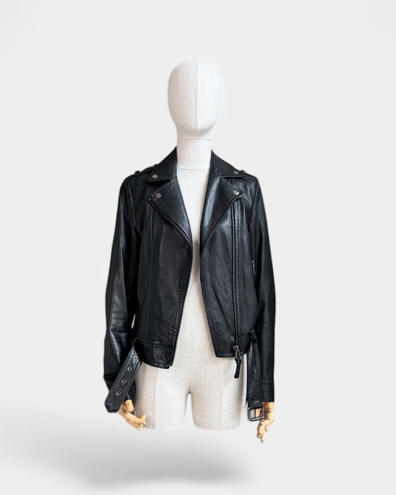 Veste de cuir noire Mackage , S