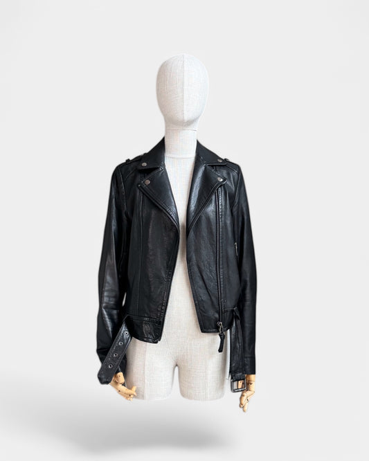 Veste de cuir noire Mackage , S