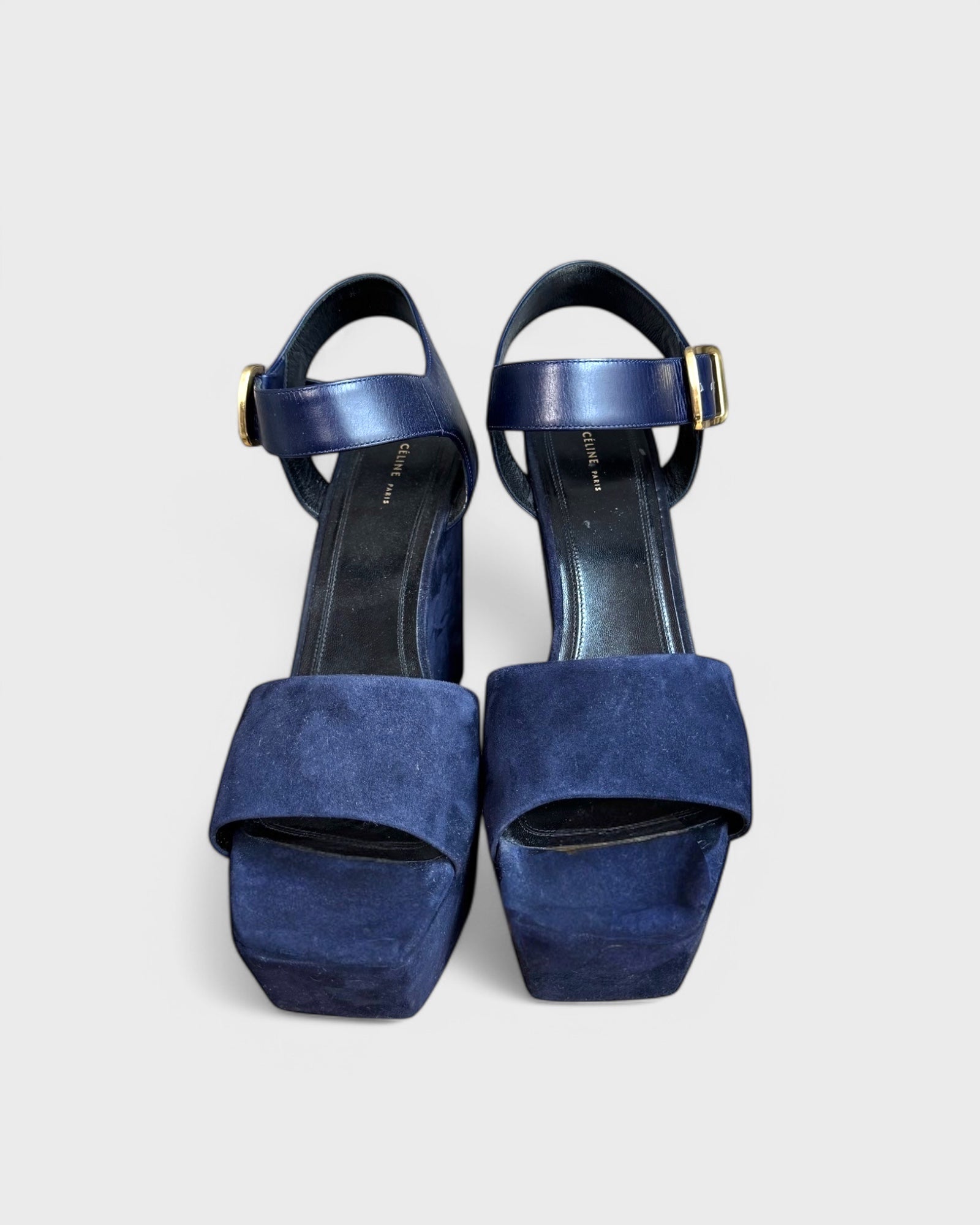 Sandales plateforme bleu nuit Céline , 40