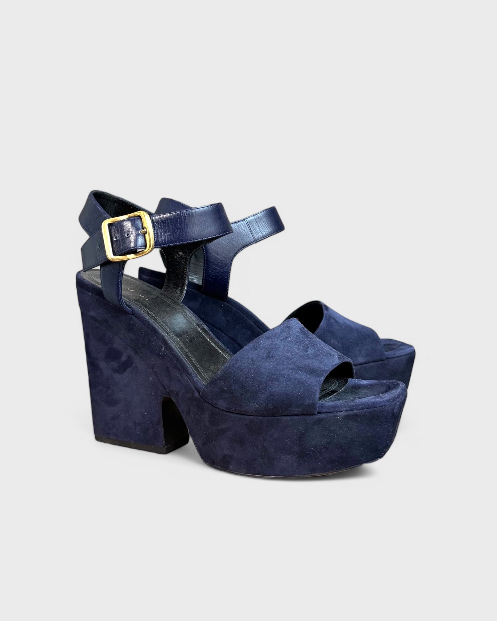 Sandales plateforme bleu nuit Céline , 40