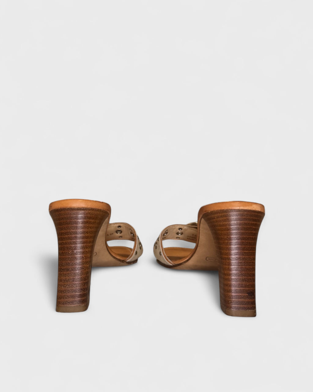 Talons boucle Beige Coach , 7.5