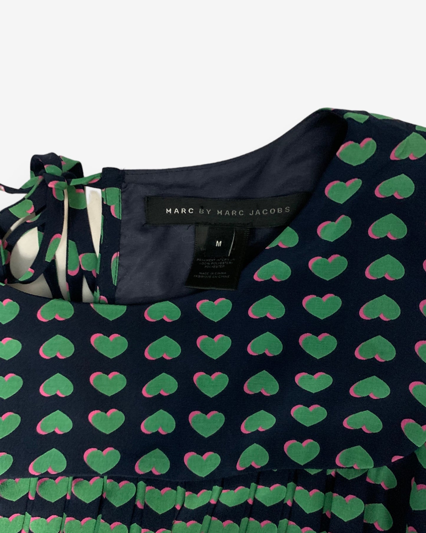 Marc Jacobs Green Hearts Pattern Dress