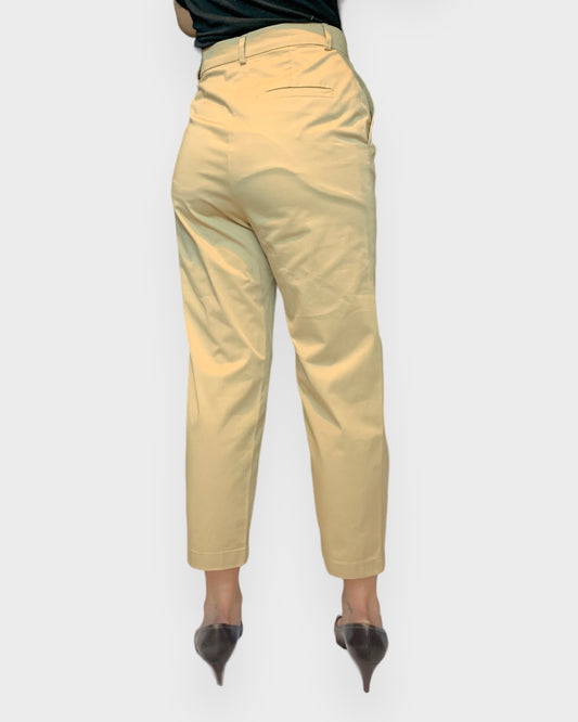 Dark beige pants with COS button