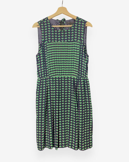 Marc Jacobs Green Hearts Pattern Dress