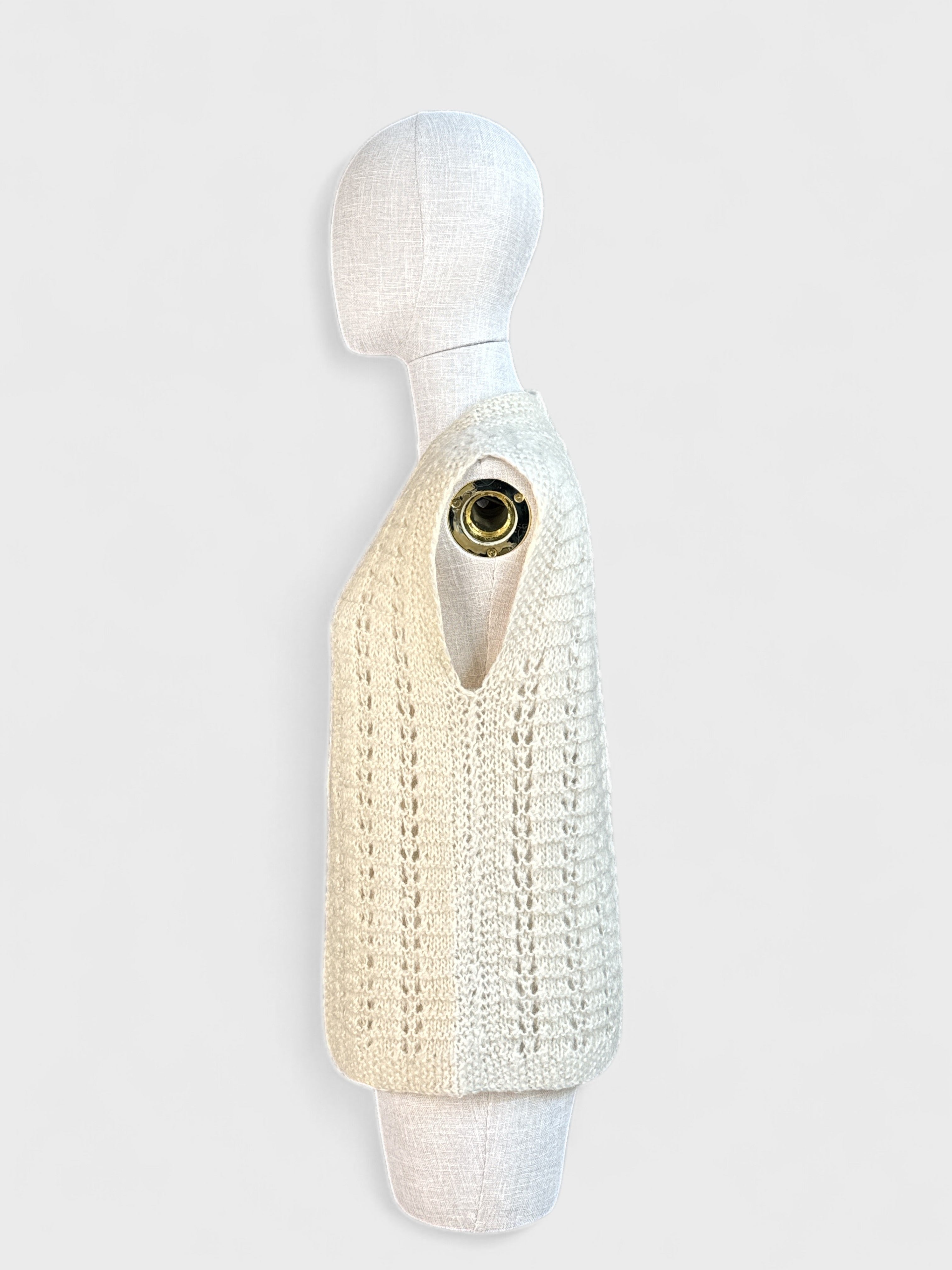 Cream White Knit Tank Top