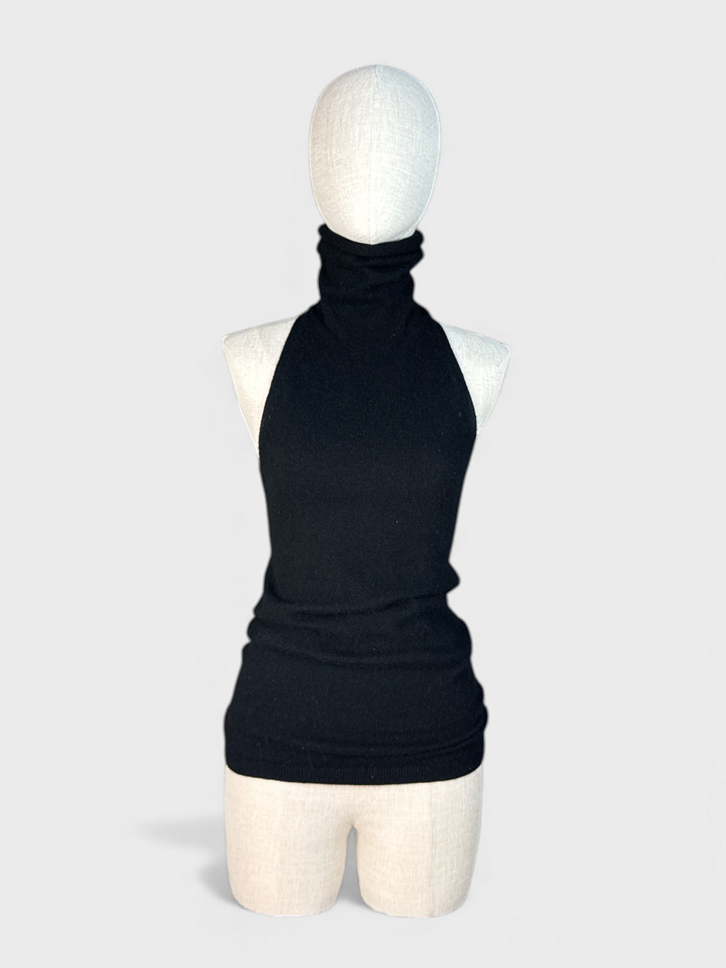 Club Monaco 100% Cashmere Turtleneck Cami, Black, Size S