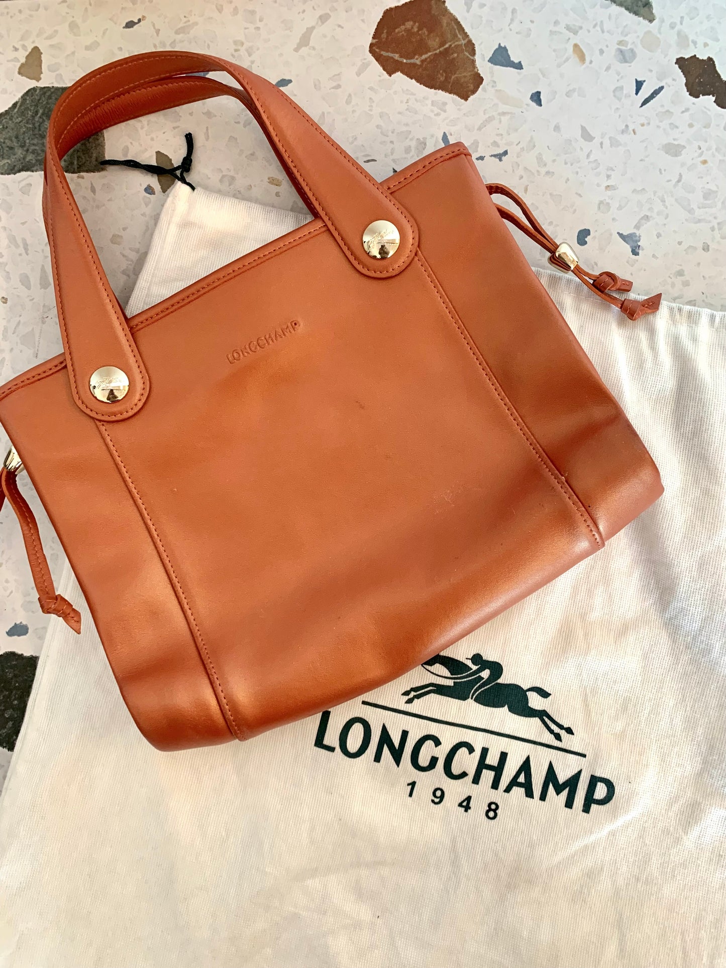 Longchamp burnt orange bag