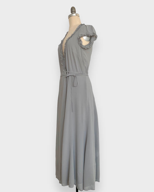 Reformation gray wrap dress